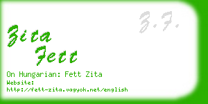 zita fett business card